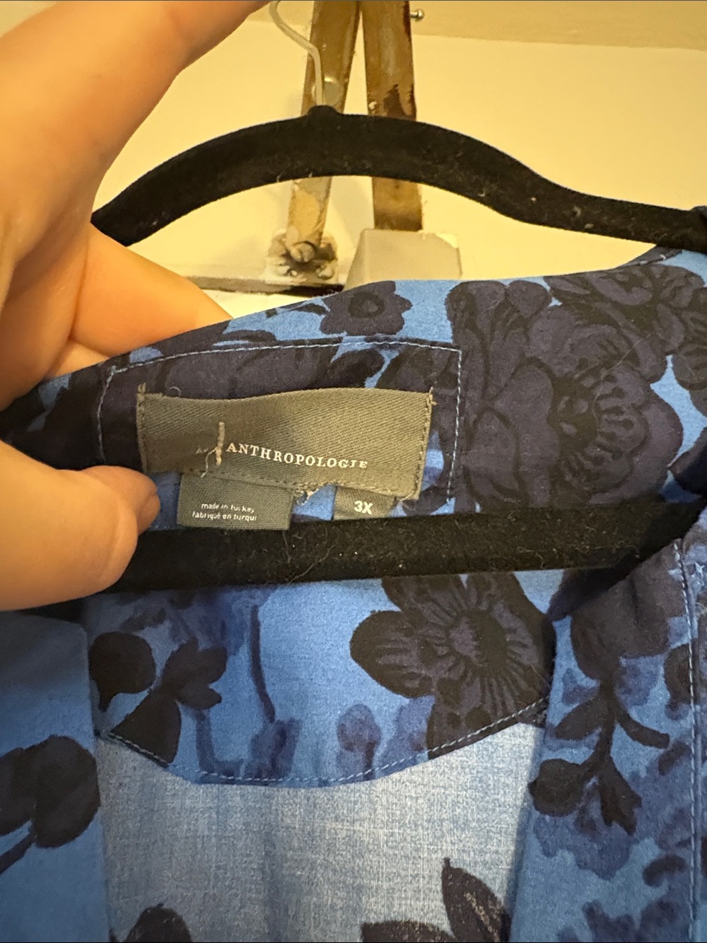 Anthropologie Somerset Blue Floral Tiered Maxi Dress - Picture 3 of 5